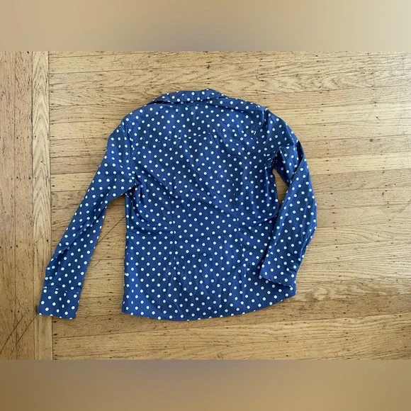 Boden Blue Polka Dot Button Down Shirt - Picture 5 of 5